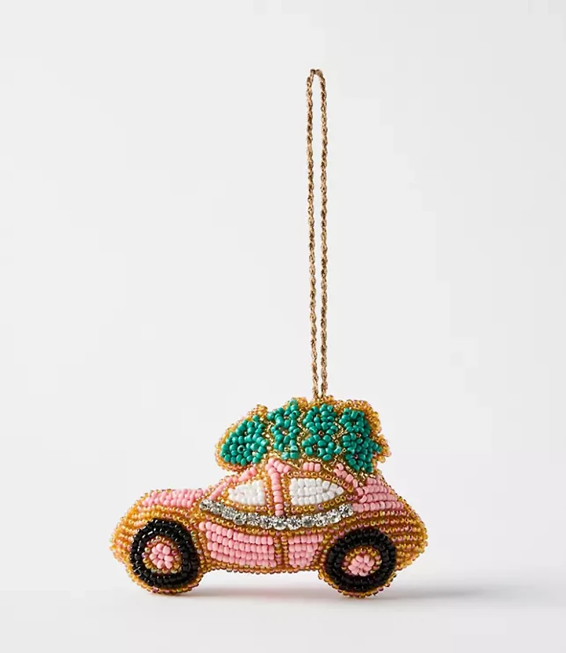 Holiday Car Beaded Ornament