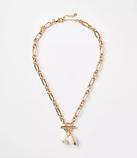 Pearlized Chunky Toggle Necklace