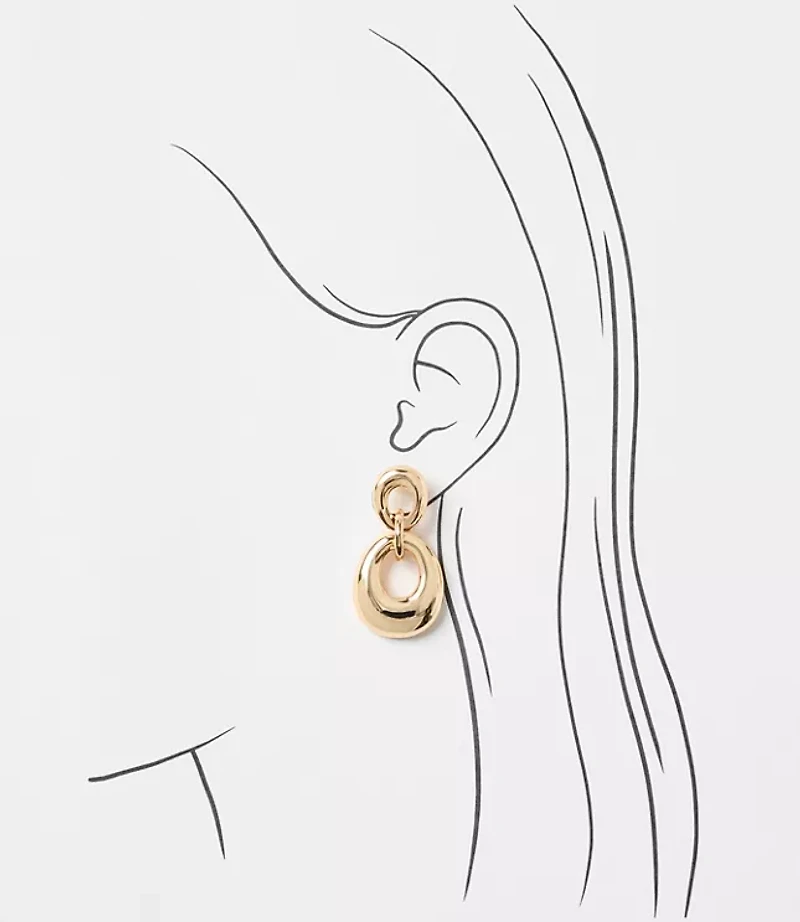 Chunky Linked Drop Earrings