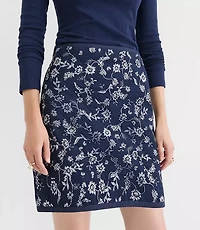 Floral Quilted Mini Skirt