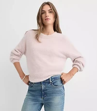 Petite Shimmer Fuzzy Sweater