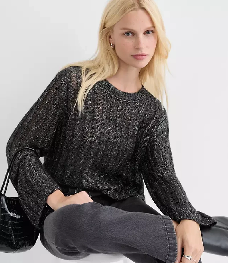 Shimmer Drop Stitched Sweater
