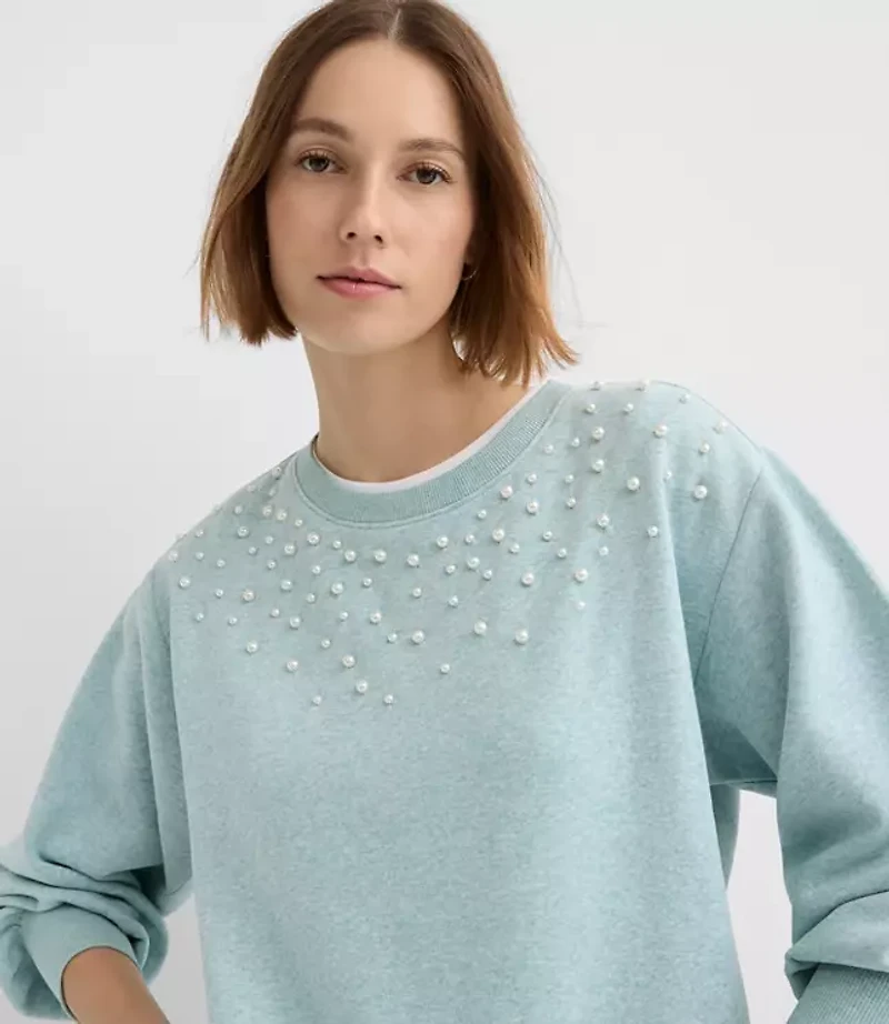 Petite Pearlized Sweatshirt