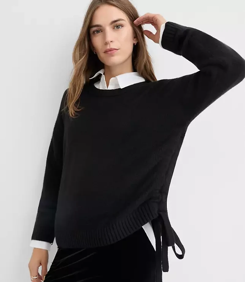 Petite Side Tie Sweater