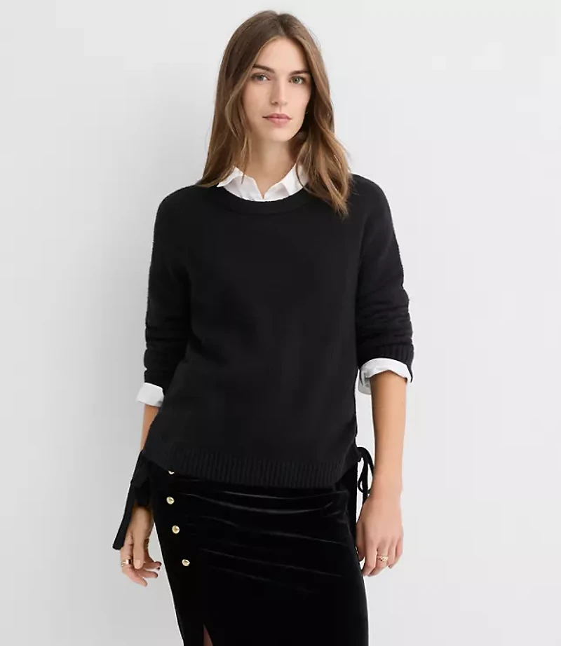 Petite Side Tie Sweater