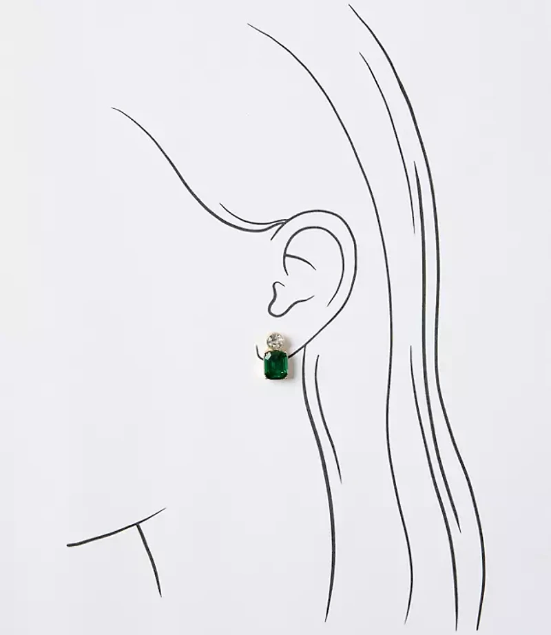 Mini Baguette Stud Earrings