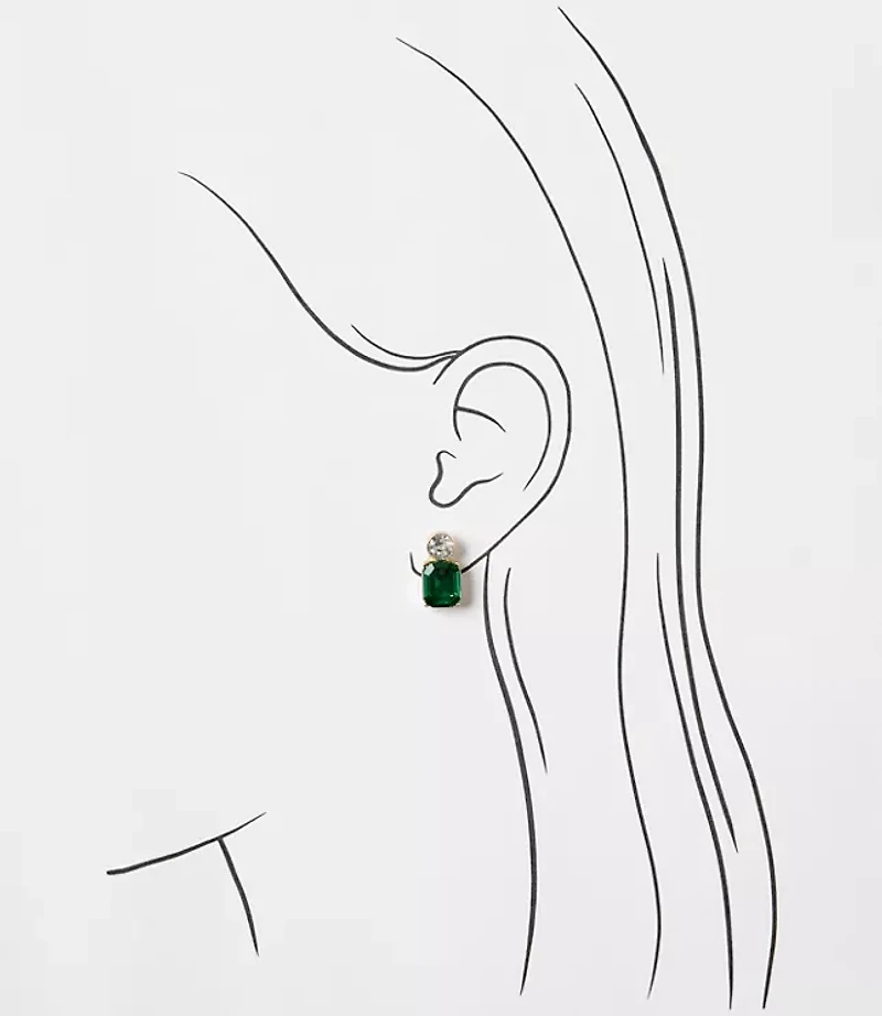 Mini Baguette Stud Earrings