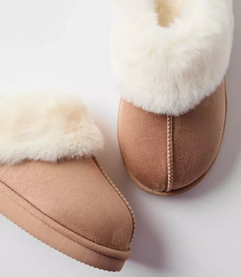 Faux Fur Lined Slippers