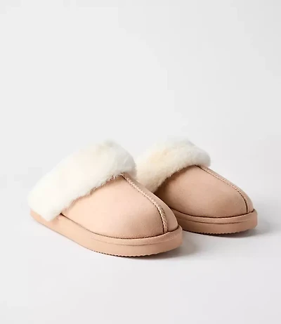 Faux Fur Lined Slippers