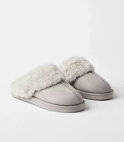 Faux Fur Lined Slippers