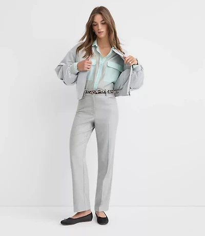 Petite Parker Straight Pants Shimmer Herringbone