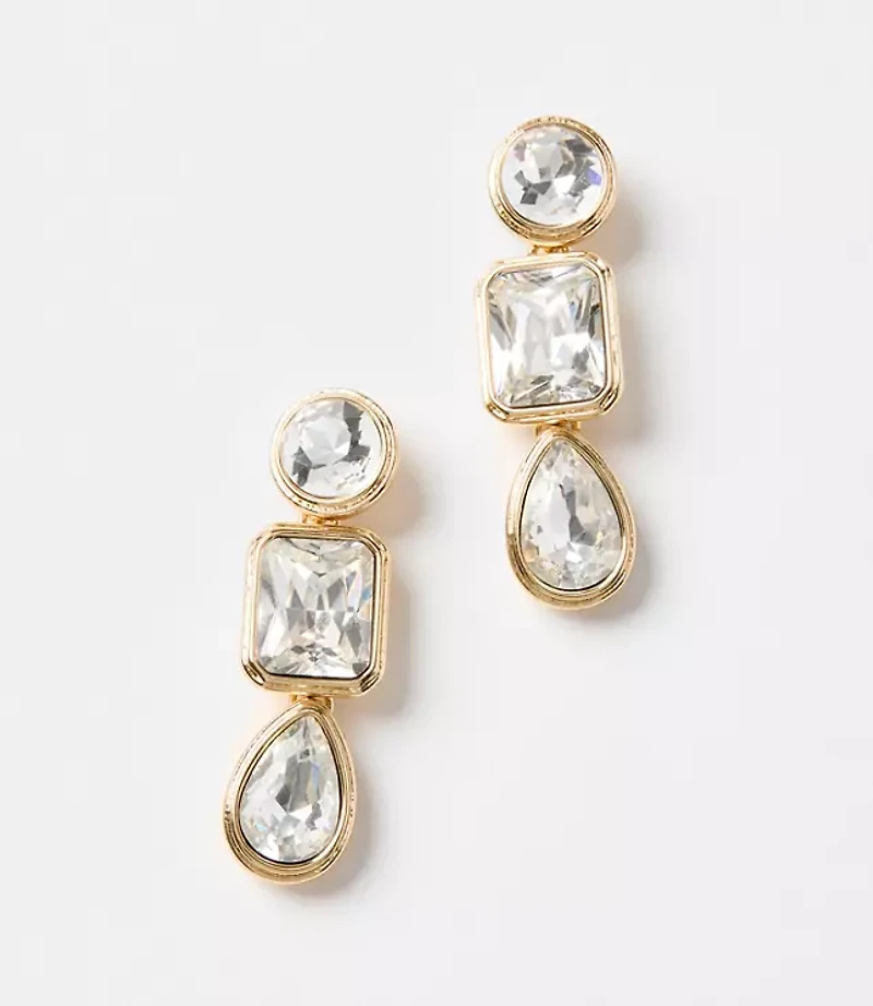 Sparkle Triple Drop Earrings