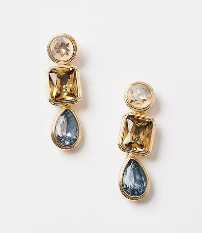 Sparkle Triple Drop Earrings