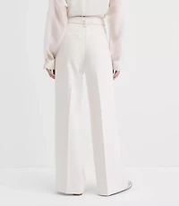 Petite Belted Stovepipe Pants in Doubleface