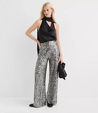 Satin Tie Cowl Neck Shell