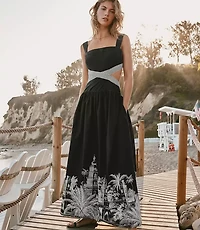 LOFT Beach Casablanca Cutout Maxi Pocket Dress
