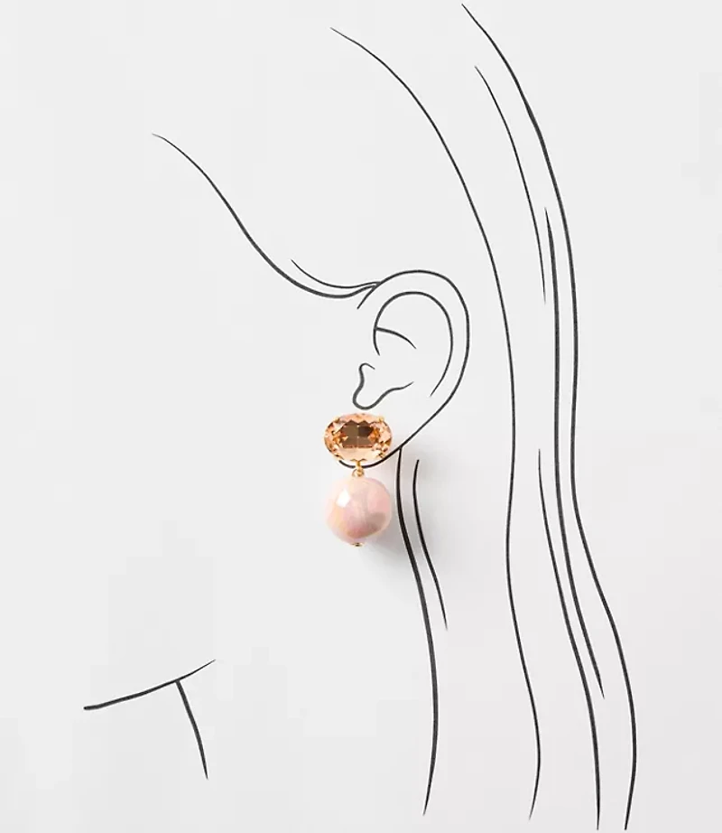 Italian Collection Crystal Resin Drop Earrings