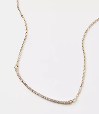 Pave Rounded Bar Necklace