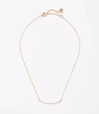 Pave Rounded Bar Necklace