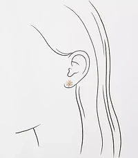 Pave Snowflake Stud Earring Set