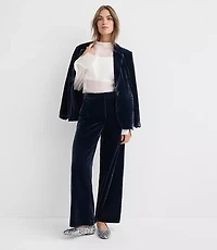 Petite Clean Wide Leg Pants Velvet