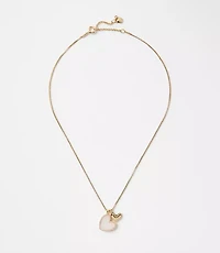 Mother Of Pearl Sparkle Heart Necklace