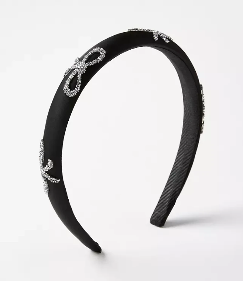 Crystal Bow Puff Headband