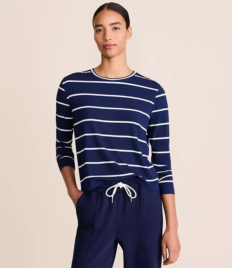 Lou & Grey Striped Essential Modal Long Sleeve Tee