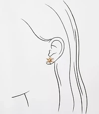 Pave Snowflake Stud Earrings