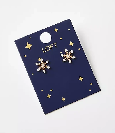 Pave Snowflake Stud Earrings