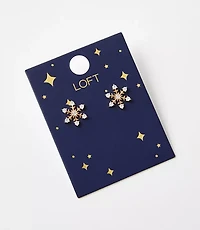 Pave Snowflake Stud Earrings
