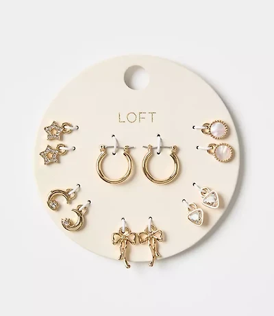 Charm Hoop Earring Set