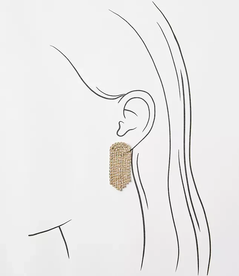 Pave Waterfall Statement Earrings