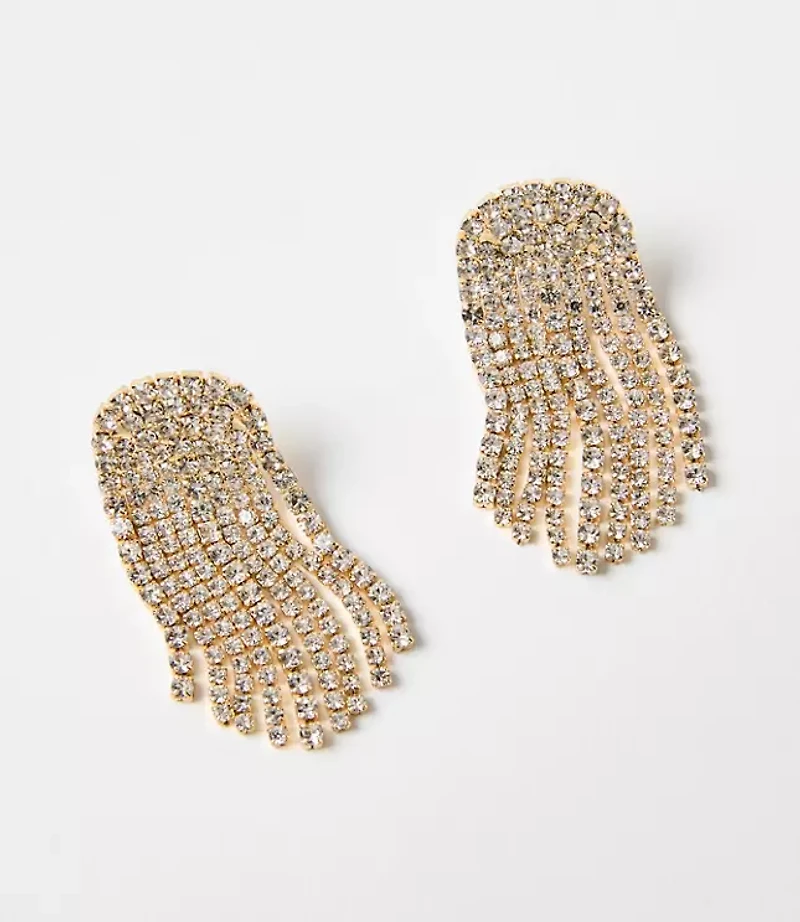 Pave Waterfall Statement Earrings