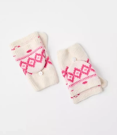 Fair Isle Flip Top Mittens