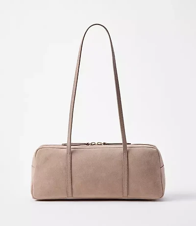 LOFT Versa Suede & Pebbled Leather East West Bag
