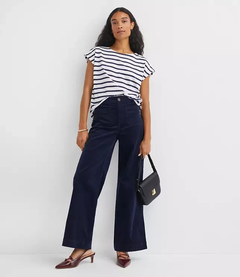 Striped Modern Wedge Tee