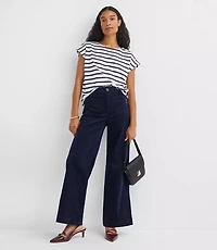 Striped Modern Wedge Tee