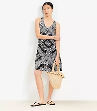 Petite Tiled Criss Cross Back Mini Dress