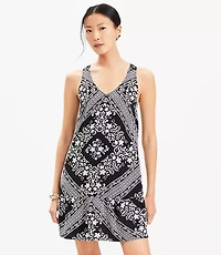 Petite Tiled Criss Cross Back Mini Dress