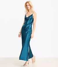 Petite Cowl Midi Slip Dress