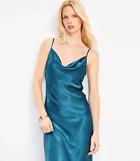 Petite Cowl Midi Slip Dress