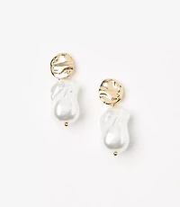 Pearlized Textured Drop Earrings