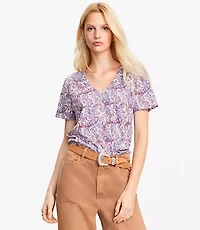 Paisley Everyday V-Neck Tee