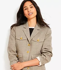 Petite Plaid Eisenhower Jacket