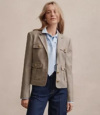 Petite Plaid Eisenhower Jacket