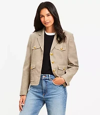 Petite Plaid Eisenhower Jacket