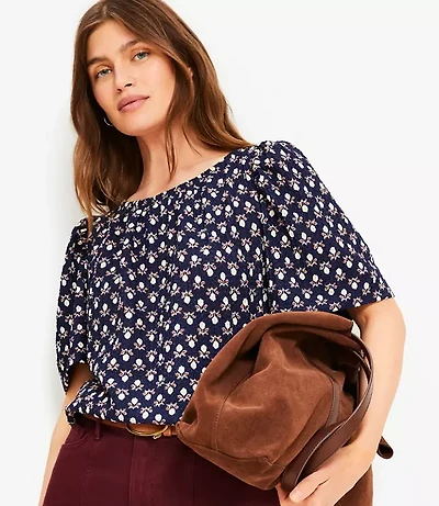 Garden Flutter Sleeve Top