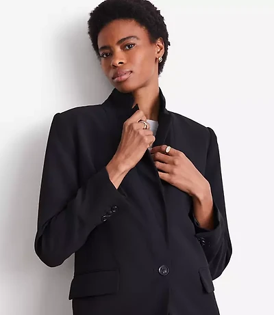 LOFT Versa Crepe Drape Relaxed Blazer