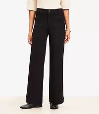 Petite Palmer Wide Leg Pants Ponte